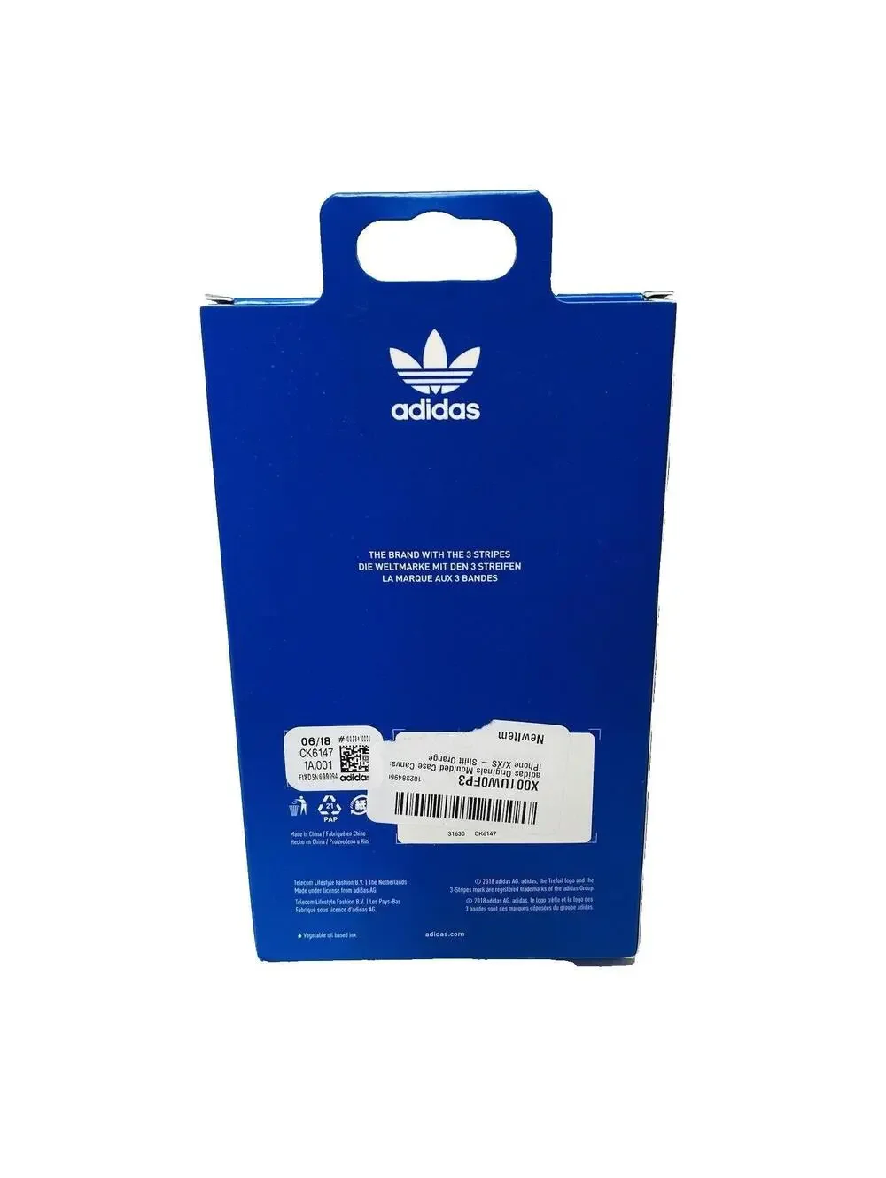 Adidas iPhone X Case Red Iconic Logo Slim Protective Cover Stylish New